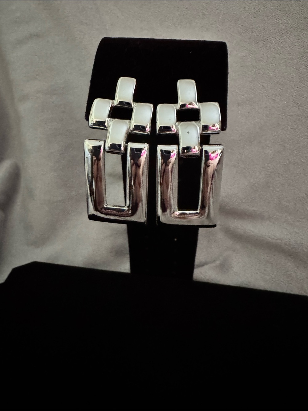 Monet Silver Tone Geometric Drop Earrings - Women Jewelry